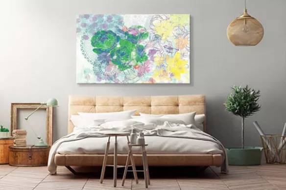 Tableau fleurs expérimentales