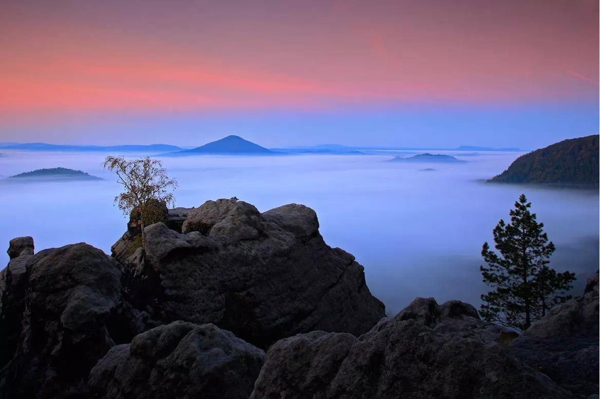Tableau paysage Mer de nuages