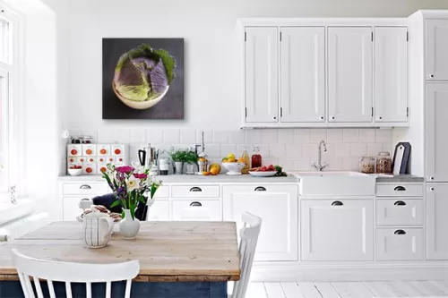 Toile déco cuisine Choux Rond