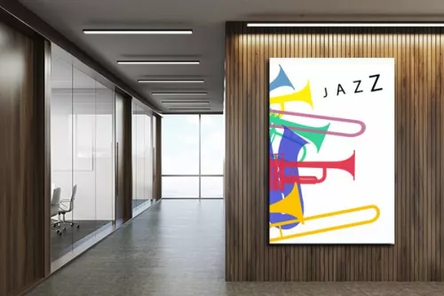 Décoration bureaux toile grand format Affiche de Jazz