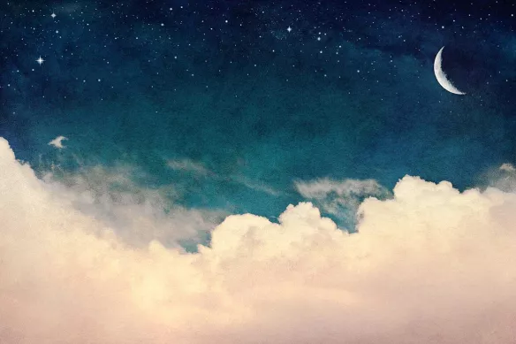 Impression panoramique tableau Flying to the moon