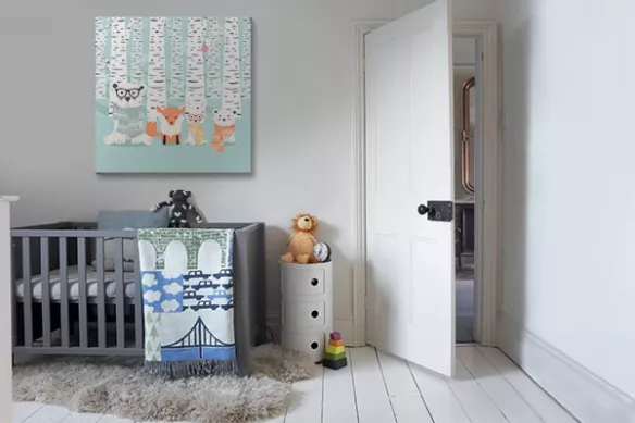 Tableau scandinave chambre enfant Charmante compagnie