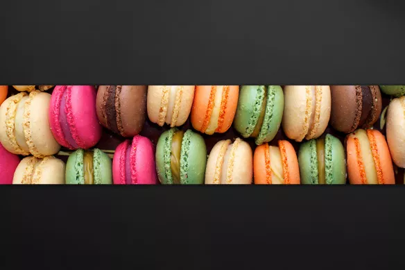 Crédence déco cuisine Boite de macarons