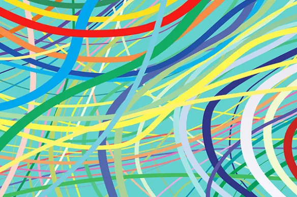 Poster géant abstrait Trame
