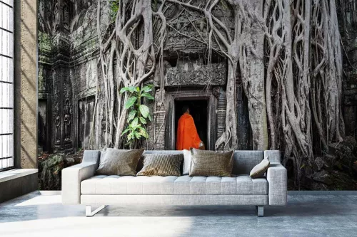 Papier peint zen Retraite du bonze