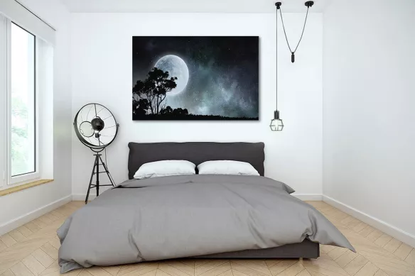 Tableau décoratif mural Pleine lune Serengeti