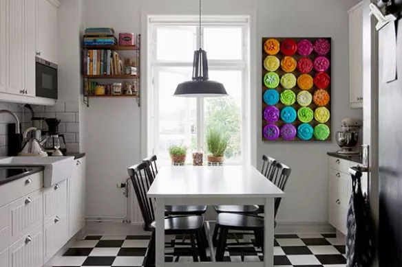 Tableau couleur vive pour cuisine cupcakes