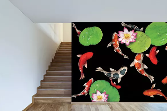 Papier peint japonais poisson zen