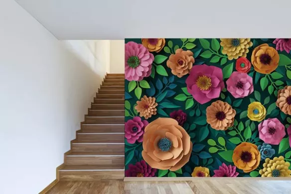 papier-peint-fleuri-vegetal