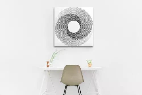 Tableau noir et blanc Tourbillon