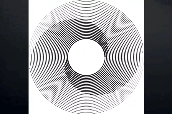 tableau abstrait minimaliste noir et blanc
