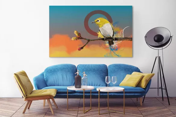 Tableau oiseau Quiet Time