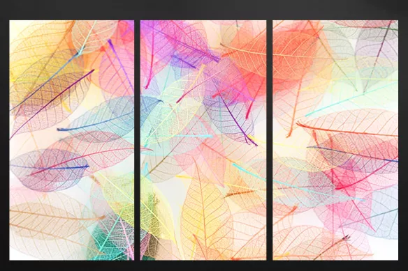 toile triptyque folie colorée