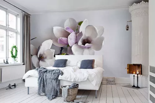 Papier peint grosse fleur de Magnolia