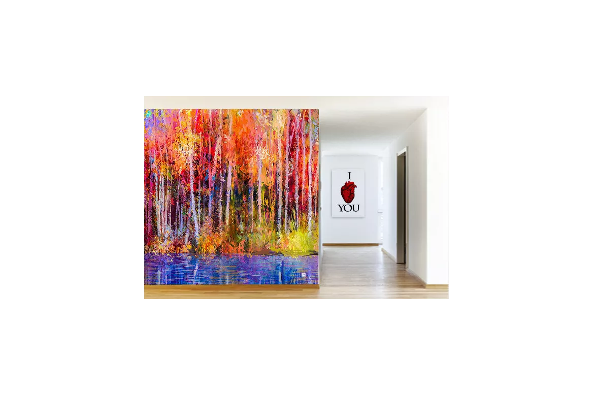 Tableau Renard Forêt Sur Toile - Décoration Murale Moderne Pour Salon, 30 X 45 Cm