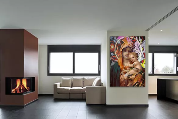 decoration-murale-contemporaine-jesus-marie