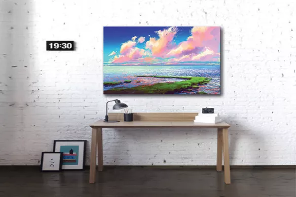 Tableau bord de mer dessiné