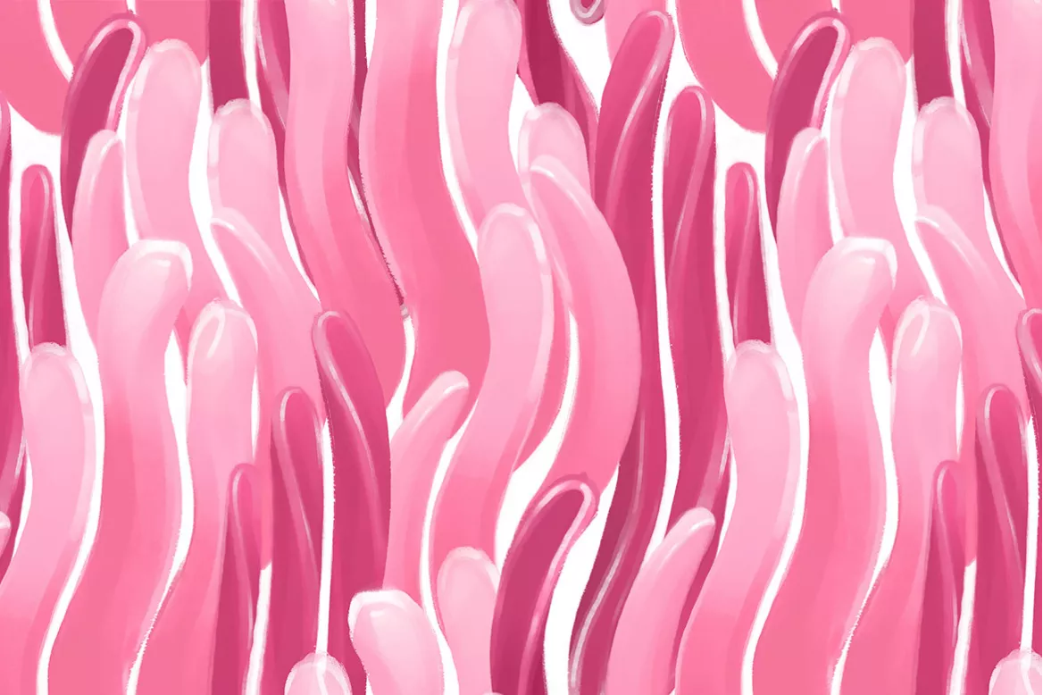 Tableau déco Vagues roses