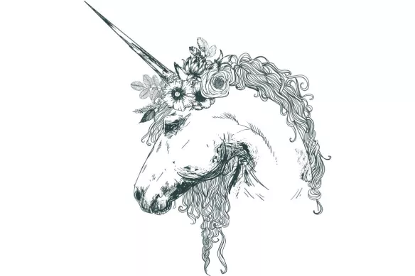 Papier peint enfant Licorne illustrée