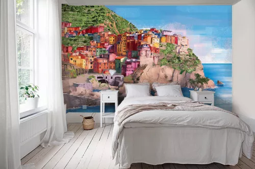papier-peint-panoramique-chambre-village