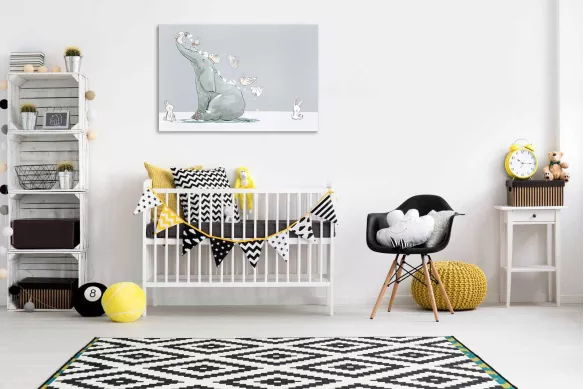 décoration chambre enfant glissade éléphant