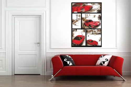 Tableau contemporain voiture 