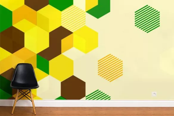 papier peint design géométrique chapi chapo