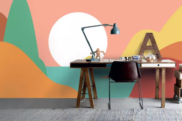 Papier peint tendance paysage Nilang