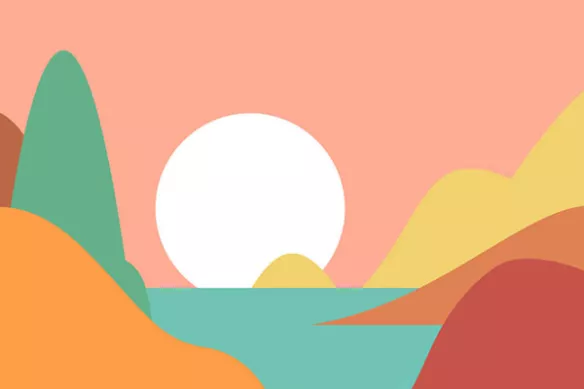 Papier peint tendance paysage Nilang