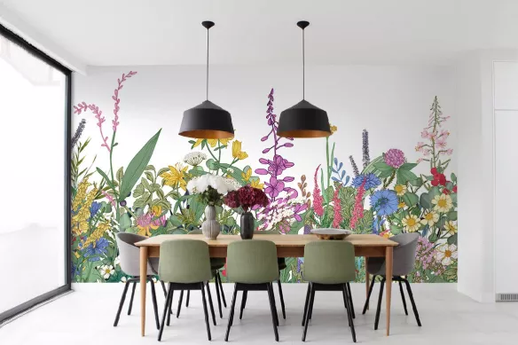 Papier peint fleuri Les beaux jours