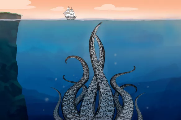 Papier peint panoramique Gare au Kraken