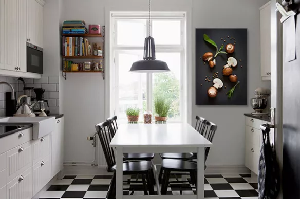 Tableau cuisine Champignons de Paris bruns