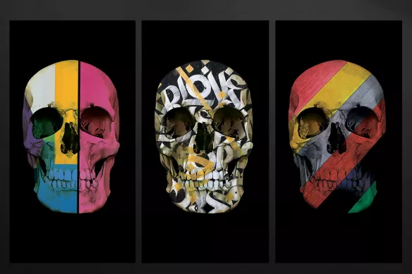 triptyque tête de mort
