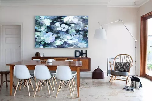 Tableau nature Herbier bleu