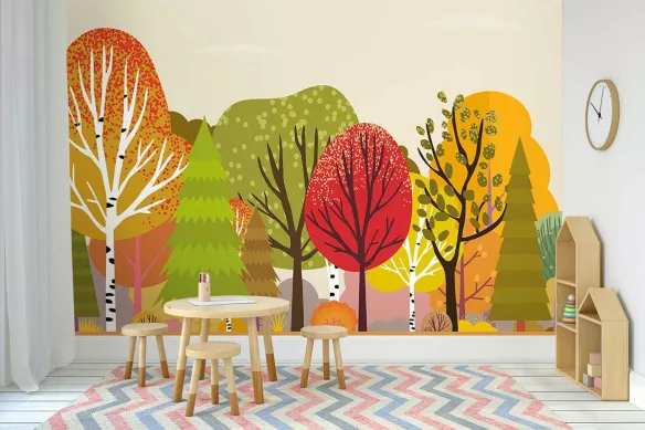 Papier peint foret enfant Nagawika