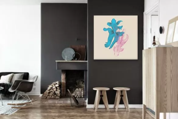 cadre-pour-salon-poissons-colorés