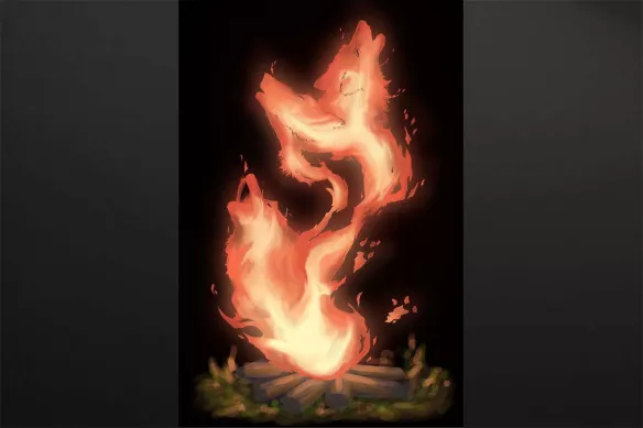 tableau-loup-feu