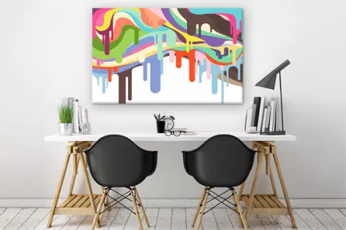Tableau coloré Pizza