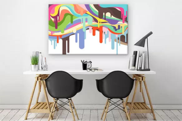 Tableau coloré Pizza