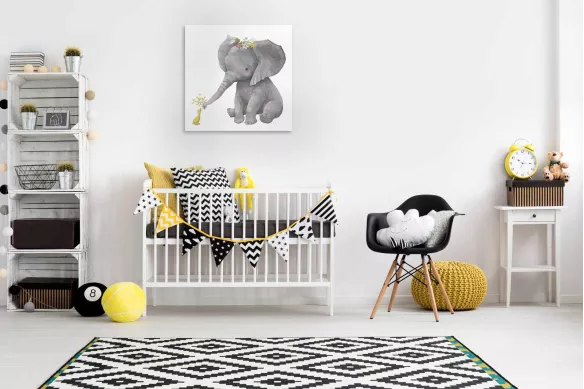 décoration chambre enfant éléphanteau et caneton