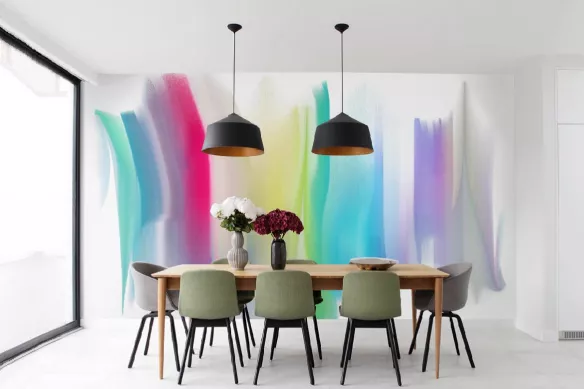 papier peint salle à manger tendance narsico