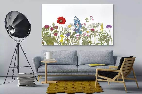Tableau de fleurs Champ printanier