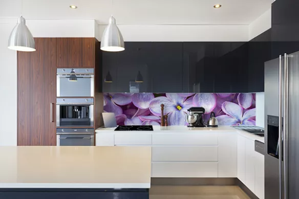 Crédence cuisine moderne Lilas