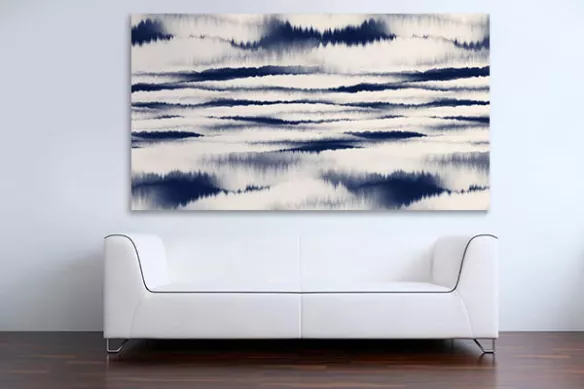 Tableau forêt de montagnes abstraites