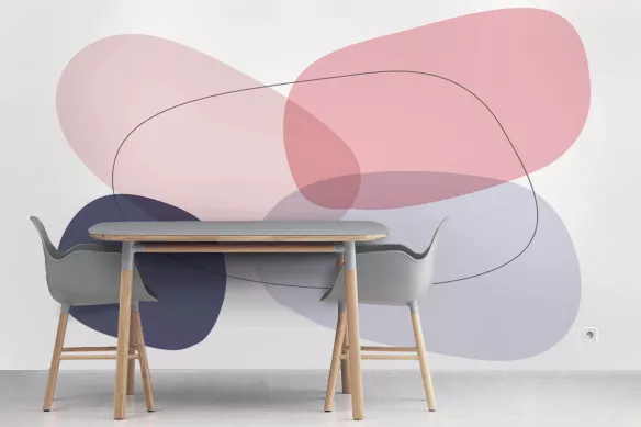 Papier peint Galet rose