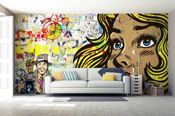 Papier peint graffiti Banana