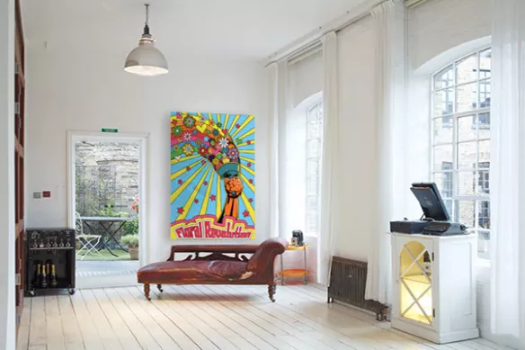 Toile colorée pop art Flambeau Floral