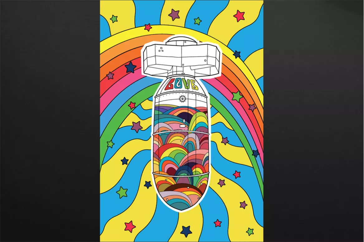 Tableau pop art Love Bomb