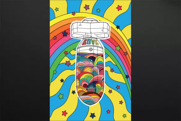 Tableau pop art Love Bomb