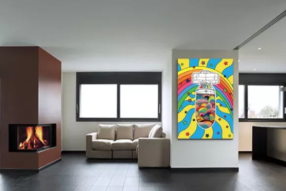 Tableau pop art Love Bomb